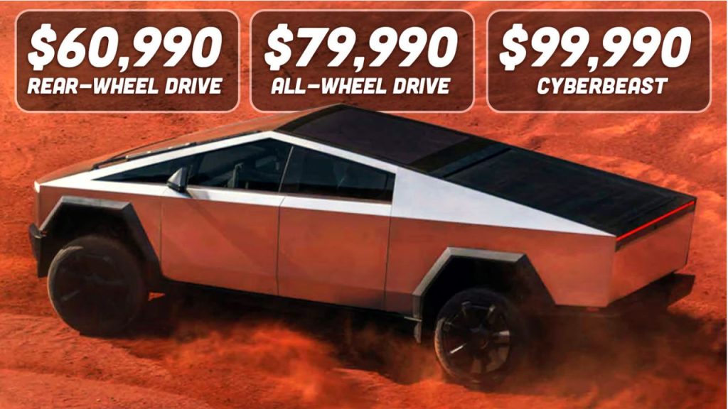 Cybertruck Price (By Model)