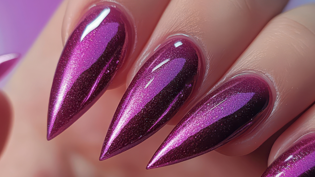 Deep Purple with Glitter Gradient