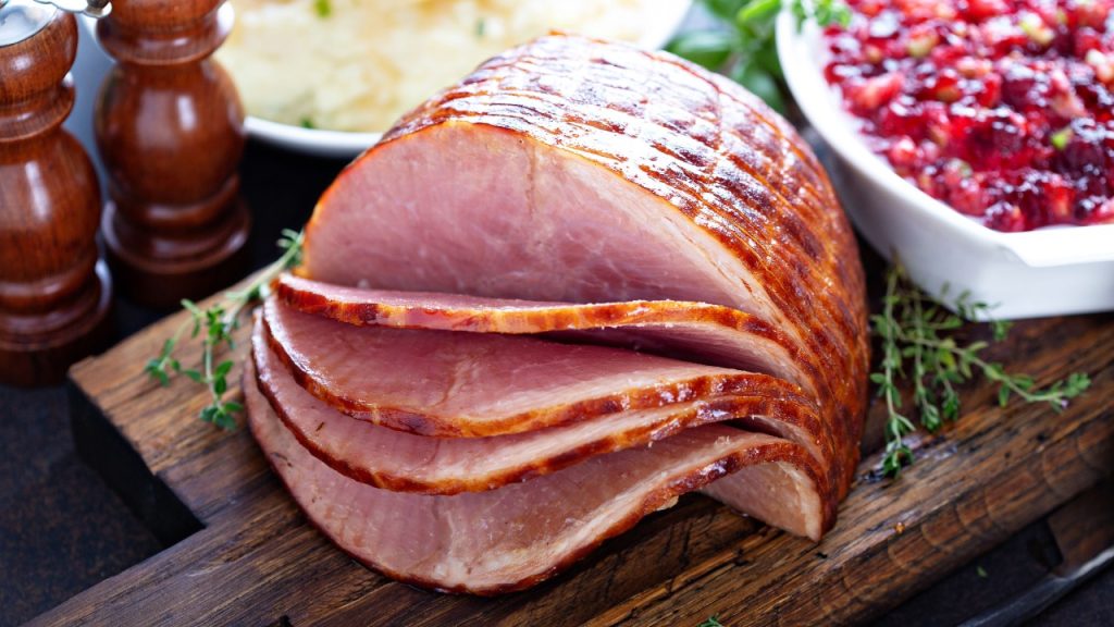 Preparation of ham and canadian bacon