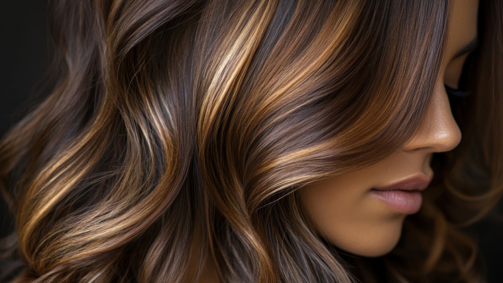 Caramel autumn hair color